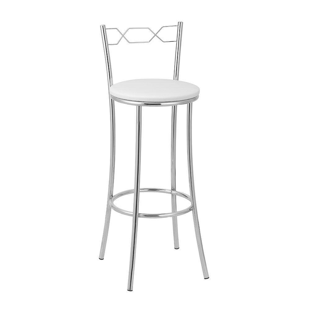 Kit 2 Banquetas Cromadas Bc51a Assento Espuma D15 - 1