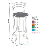 Kit 2 Banquetas Cromadas Bc26b Assento Espuma D15 - 5