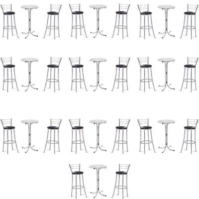 Kit 10 Bistros Com 10 Banquetas Cromadas gatmagazine
