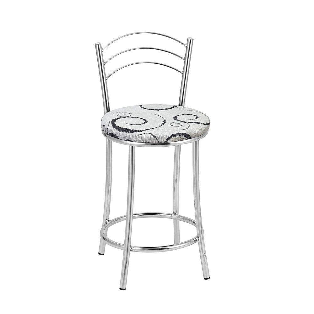 Kit 2 Banquetas Cromadas Bc26c Assento Espuma D15 - 2