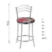 Kit 2 Banquetas Cromadas Bc26c Assento Espuma D15 - 3