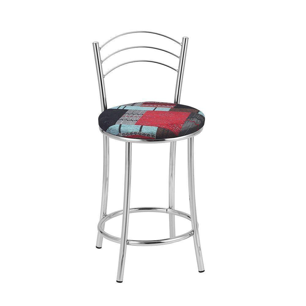 Kit 2 Banquetas Cromadas Bc26c Assento Espuma D15 - 1