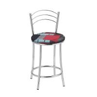 Kit 2 Banquetas Cromadas Bc26c Assento Espuma D15 - 1