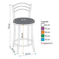 Kit 2 Banquetas Cromadas Bc26c Assento Espuma D15 - 3