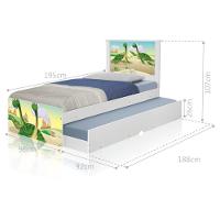 Bicama Juvenil Adesivada Dinossauros Irmãos Com Colchões - 10