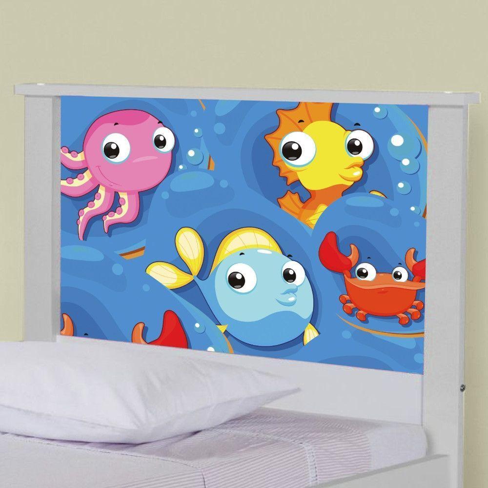 Bicama Juvenil Adesivada Fundo Do Mar Peixinhos C/ Colchões - 3