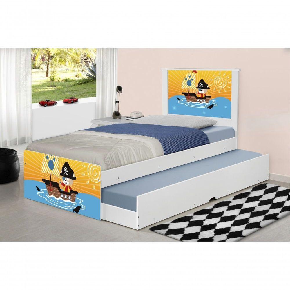 Bicama Juvenil Adesivada Pirata Com Colchões - 1