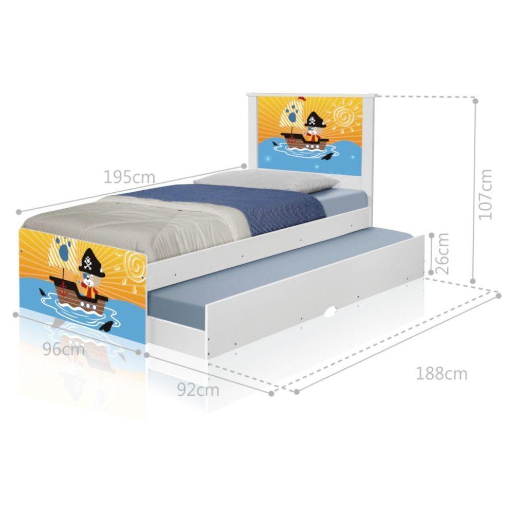 Bicama Juvenil Adesivada Pirata Com Colchões - 4