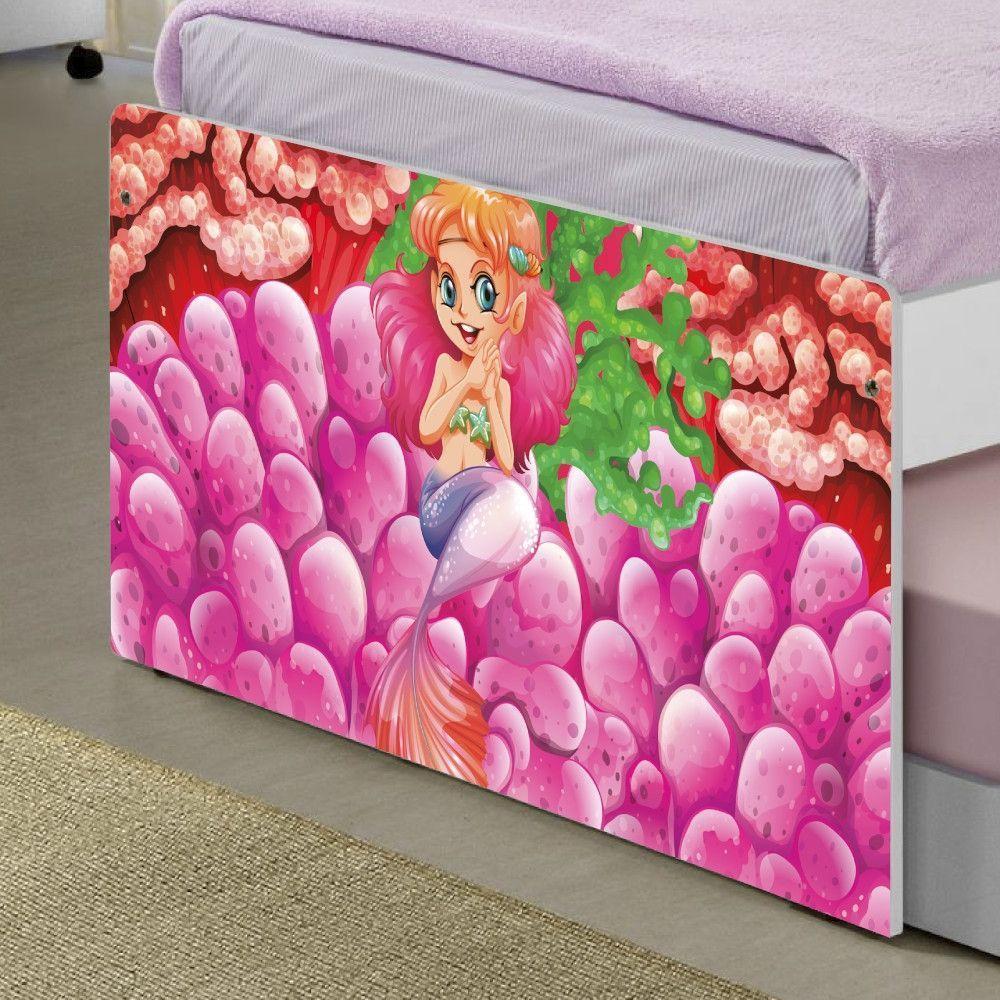 Bicama Juvenil Adesivada Sereia E Corais - 2