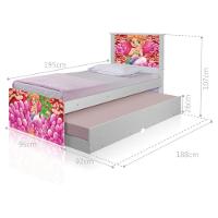 Bicama Juvenil Adesivada Sereia E Corais