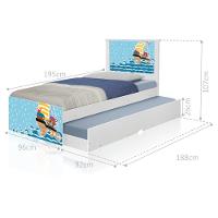 Bicama Juvenil Adesivada Ursinho Pirata Com Colchões