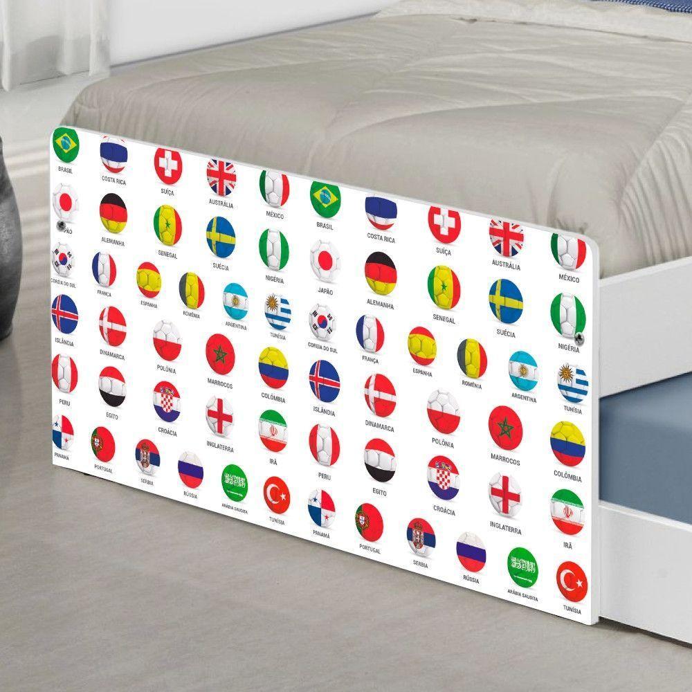 Bicama Juvenil Adesivada Futebol Seleções Copa Com Colchões - 2
