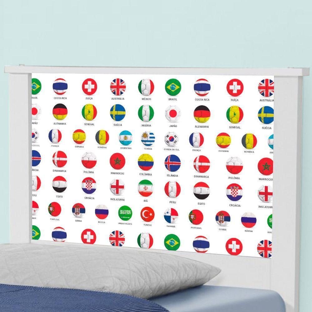 Bicama Juvenil Adesivada Futebol Seleções Copa Com Colchões - 3