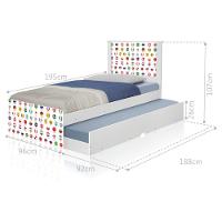 Bicama Juvenil Adesivada Futebol Seleções Copa Com Colchões