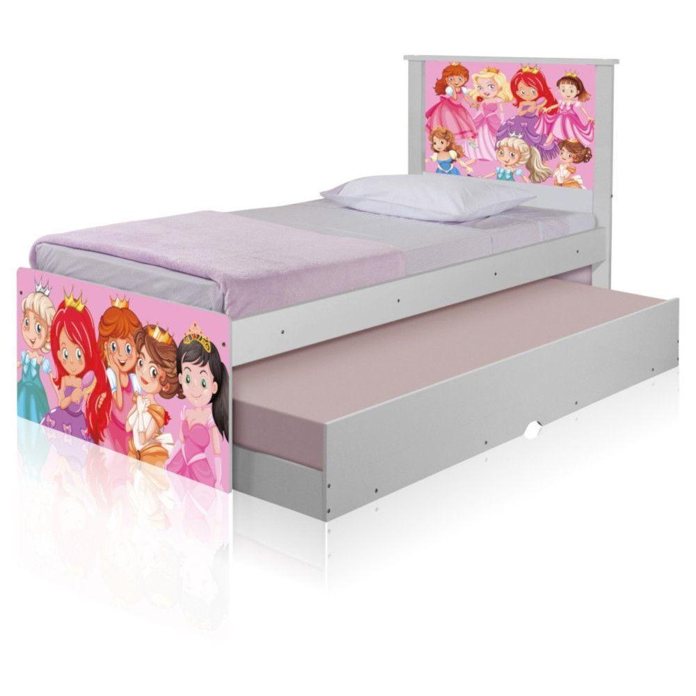 Bicama Juvenil Adesivada Princesinhas Com Colchões - 5
