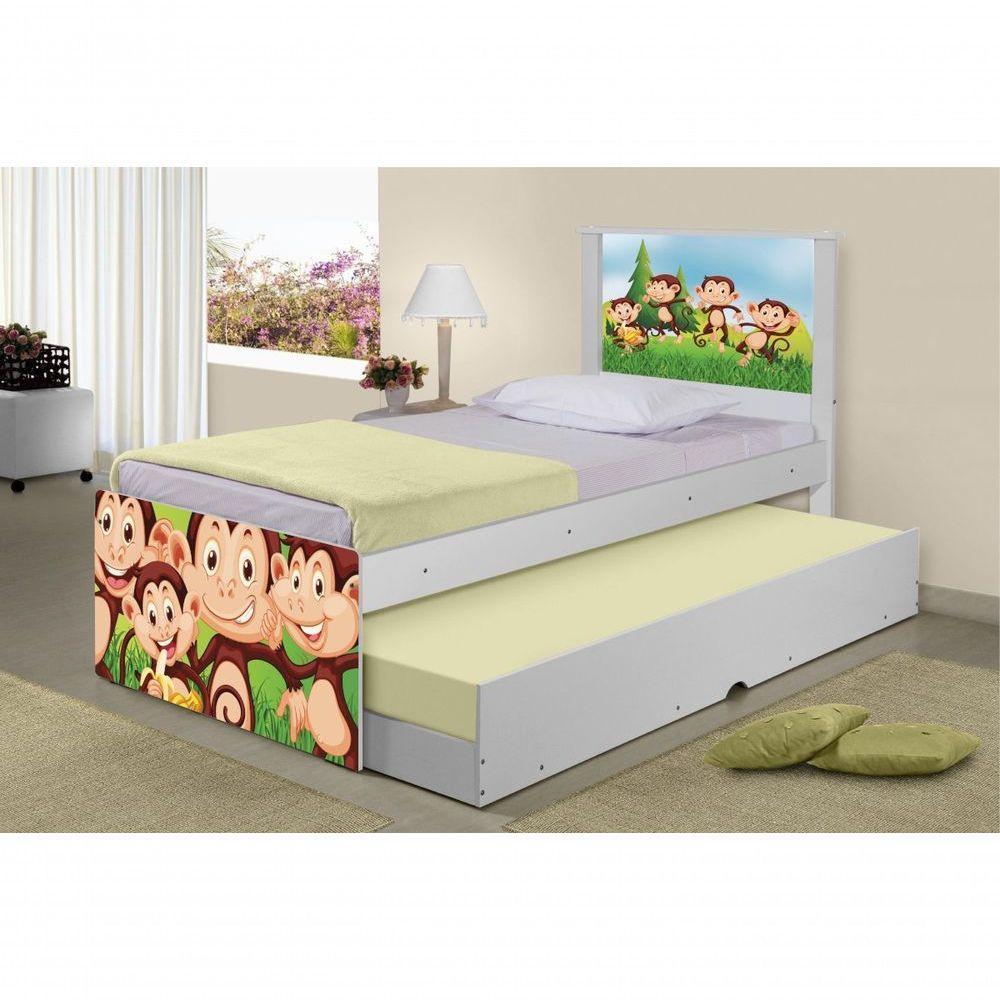 Bicama Juvenil Adesivada Safari Macaquinhos - 1