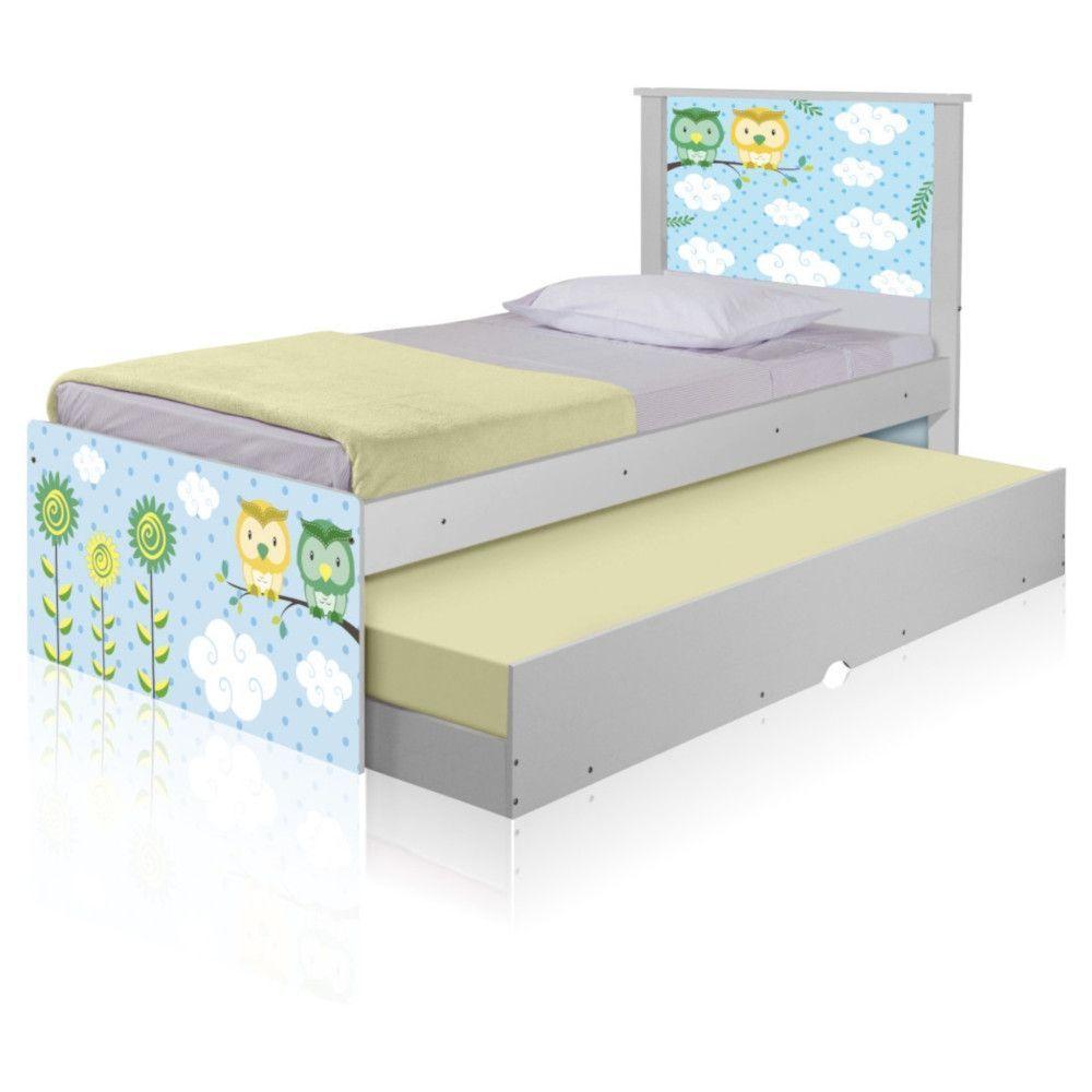 Bicama Juvenil Adesivada Corujinhas Com Colchões - 5