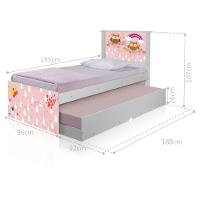 Bicama Juvenil Adesivada Corujinhas E Borboleta C/ Colchões