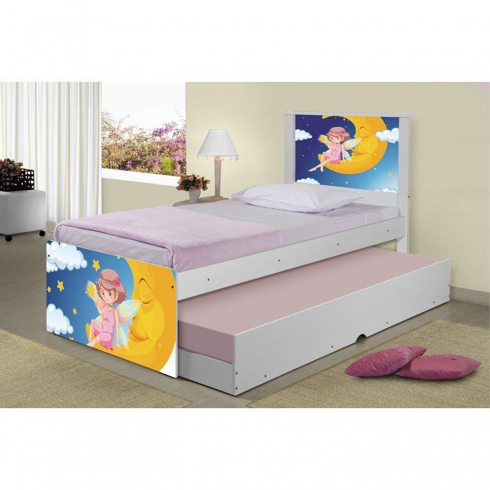 Bicama Juvenil Adesivada Fadinha Encantada Com Colchões - 1