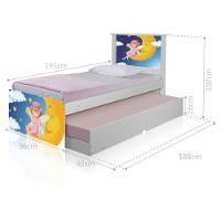 Bicama Juvenil Adesivada Fadinha Encantada Com Colchões