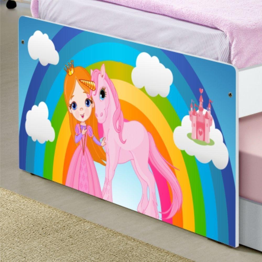 Bicama Juvenil Adesivada Princesa E Unicórnio Com Colchões - 2