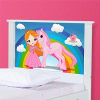 Bicama Juvenil Adesivada Princesa E Unicórnio Com Colchões - 3