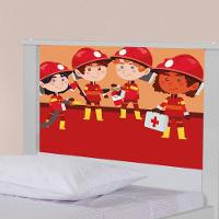 Bicama Juvenil Adesivada Tropa De Bombeiros Com Colchões - 3