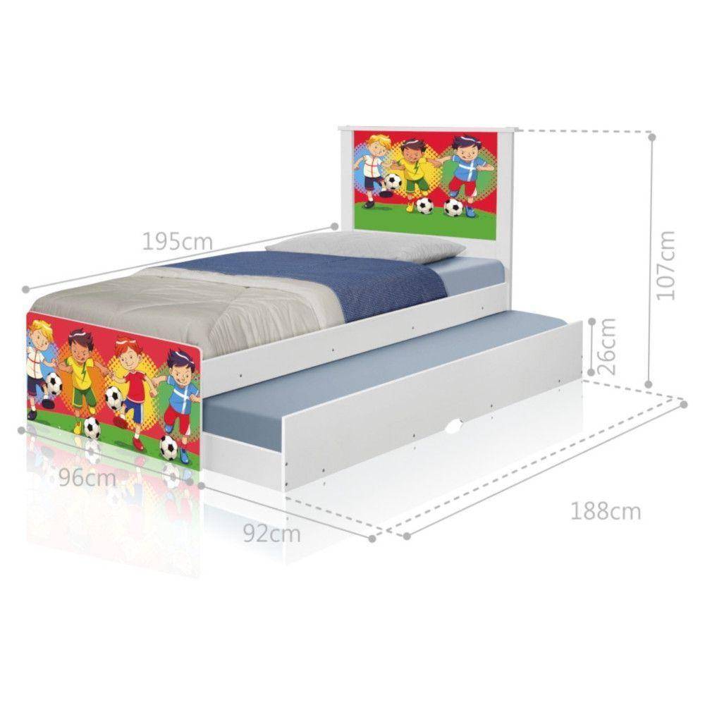 Bicama Juvenil Adesivada Futebol Meninos - 4