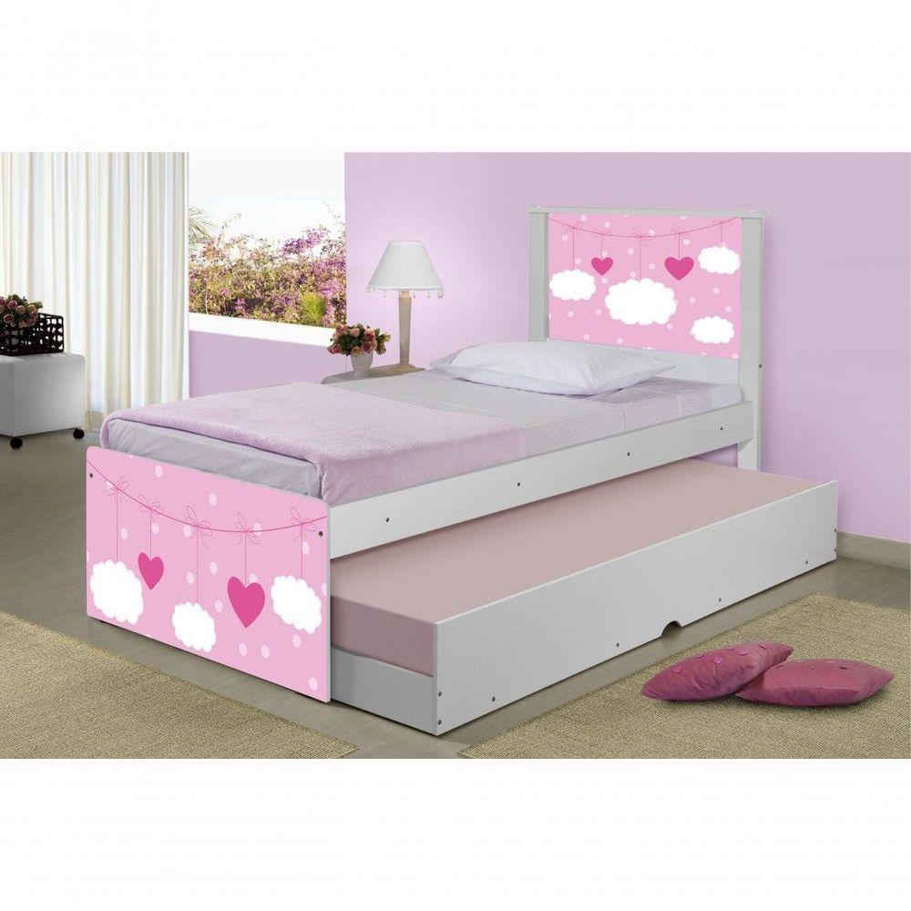 Bicama Nuvens Meninas Com Colchões - 1