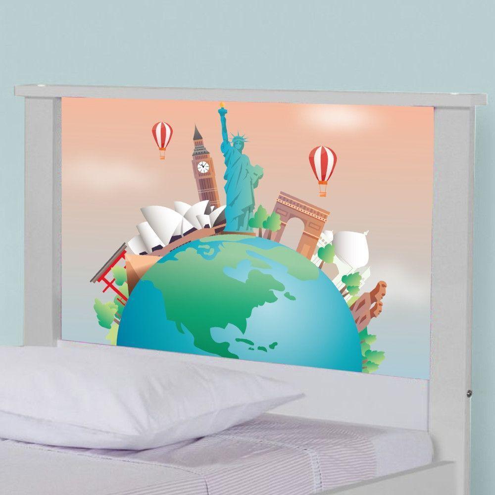 Bicama Juvenil Adesivada Volta Ao Mundo Com Colchões - 3