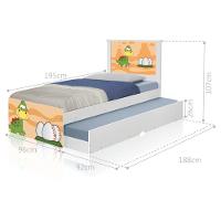 Bicama Juvenil Adesivada Dinossauro Baby Com Colchões