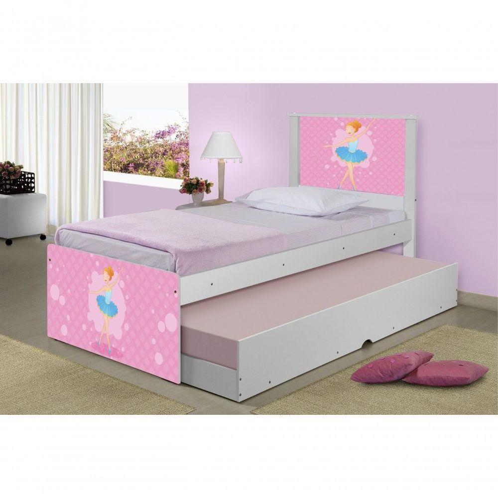 Bicama Juvenil Adesivada Bailarina Clássica Com Colchões - 1