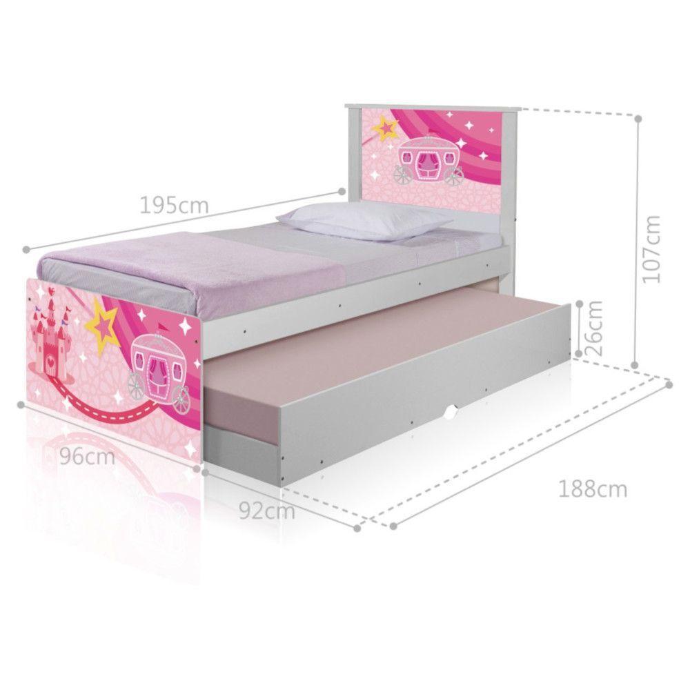 Bicama Juvenil Adesivada Carruagem Castelo Com Colchões - 4