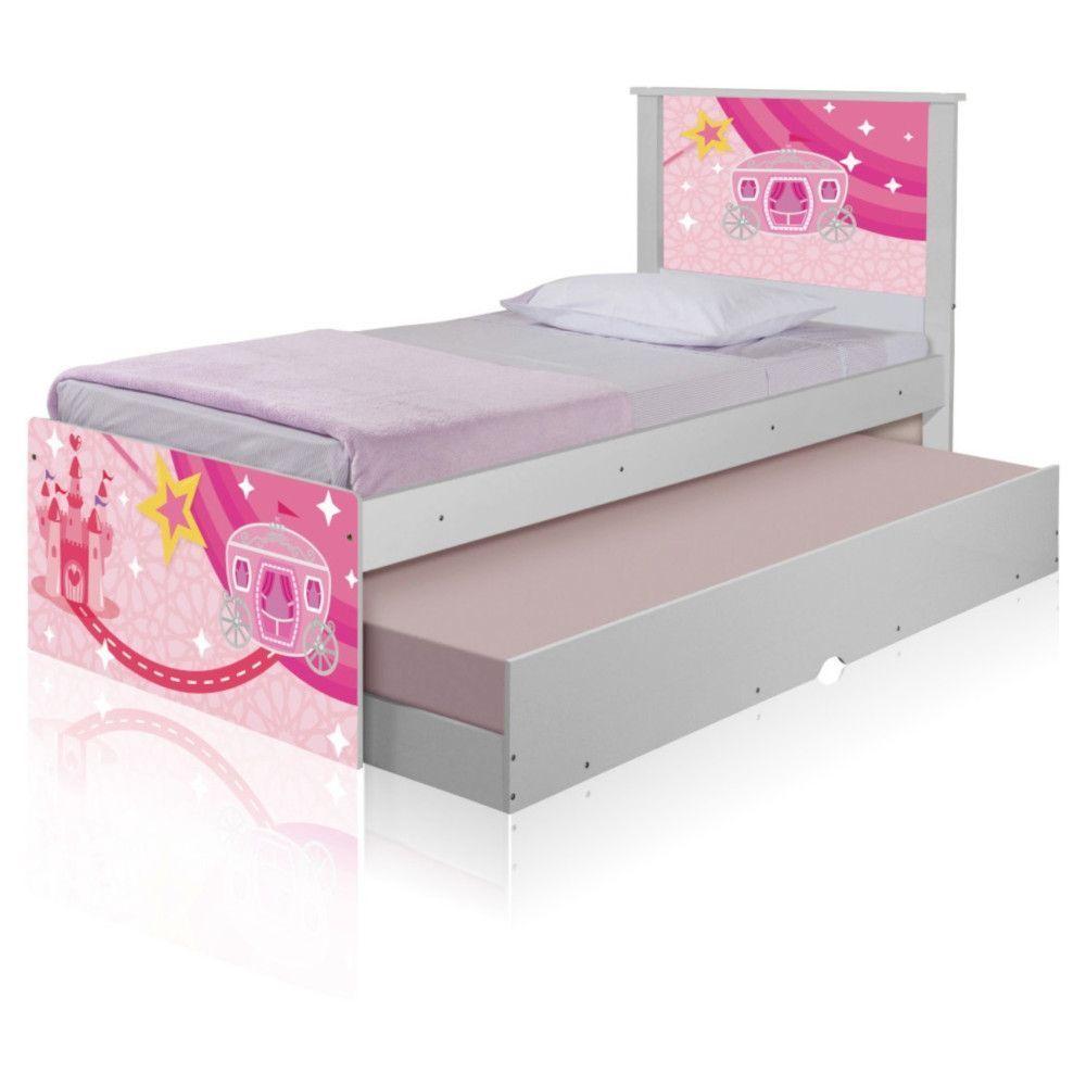 Bicama Juvenil Adesivada Carruagem Castelo Com Colchões - 5