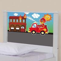 Bicama Juvenil Adesivada Bombeiro Com Colchões - 3