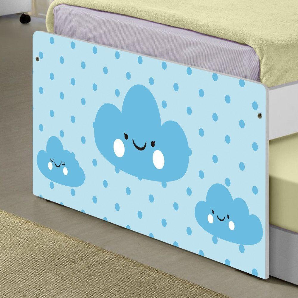 Bicama Juvenil Adesivada Nuvem Menino Com Colchões - 2