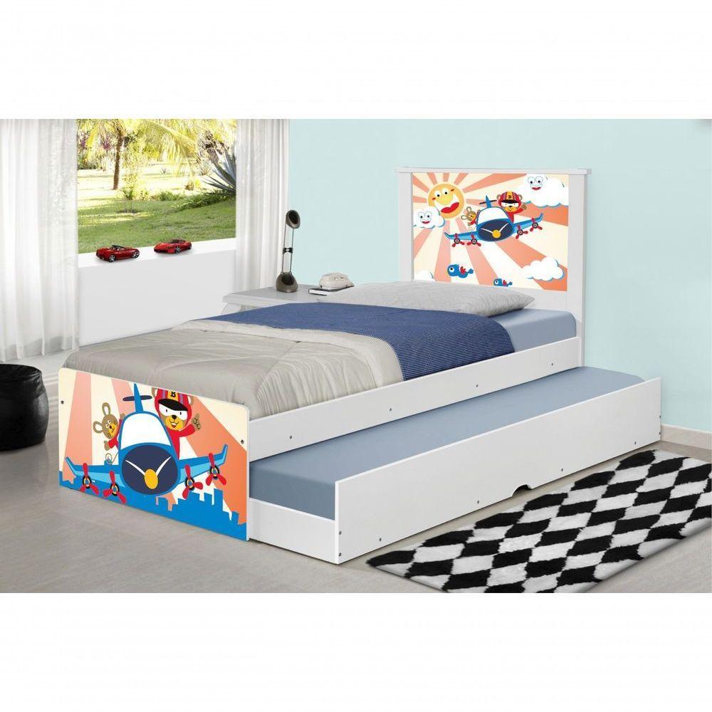 Bicama Juvenil Adesivada Patrulha Ursinhos Com Colchões - 1