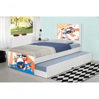 Bicama Juvenil Adesivada Patrulha Ursinhos Com Colchões - 1