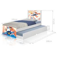 Bicama Juvenil Adesivada Patrulha Ursinhos Com Colchões