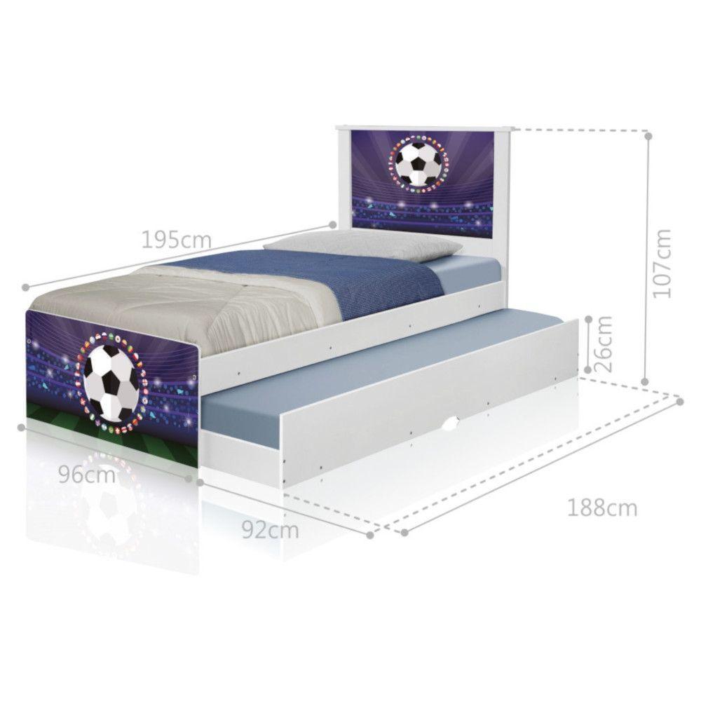 Bicama Juvenil Adesivada Futebol Estádio Com Colchões - 4