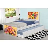 Bicama Juvenil Adesivada Palhaço Circo Com Colchões - 1