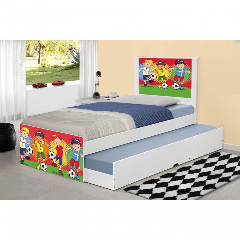 Bicama Juvenil Adesivada Futebol Meninos Com Colchões - 1