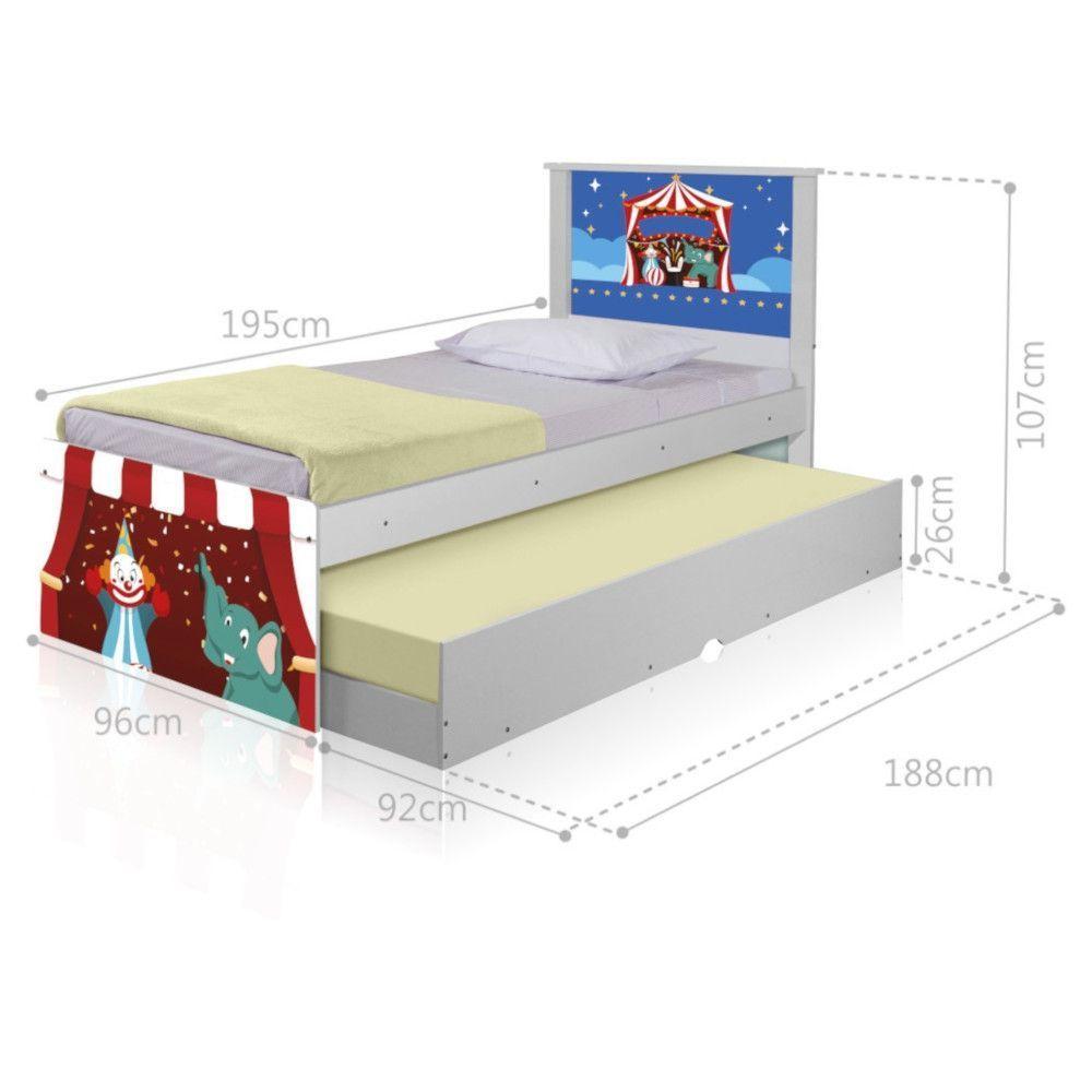 Bicama Juvenil Adesivada Circo Com Colchões - 4