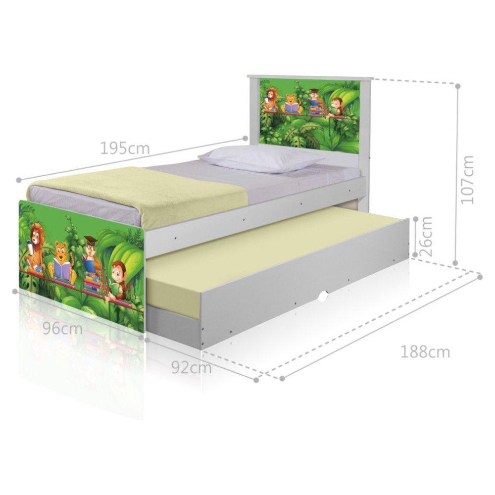 Bicama Juvenil Adesivada Safari Com Colchões - 4