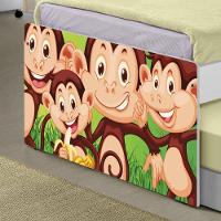 Bicama Juvenil Adesivada Safari Macaquinhos Com Colchões - 2