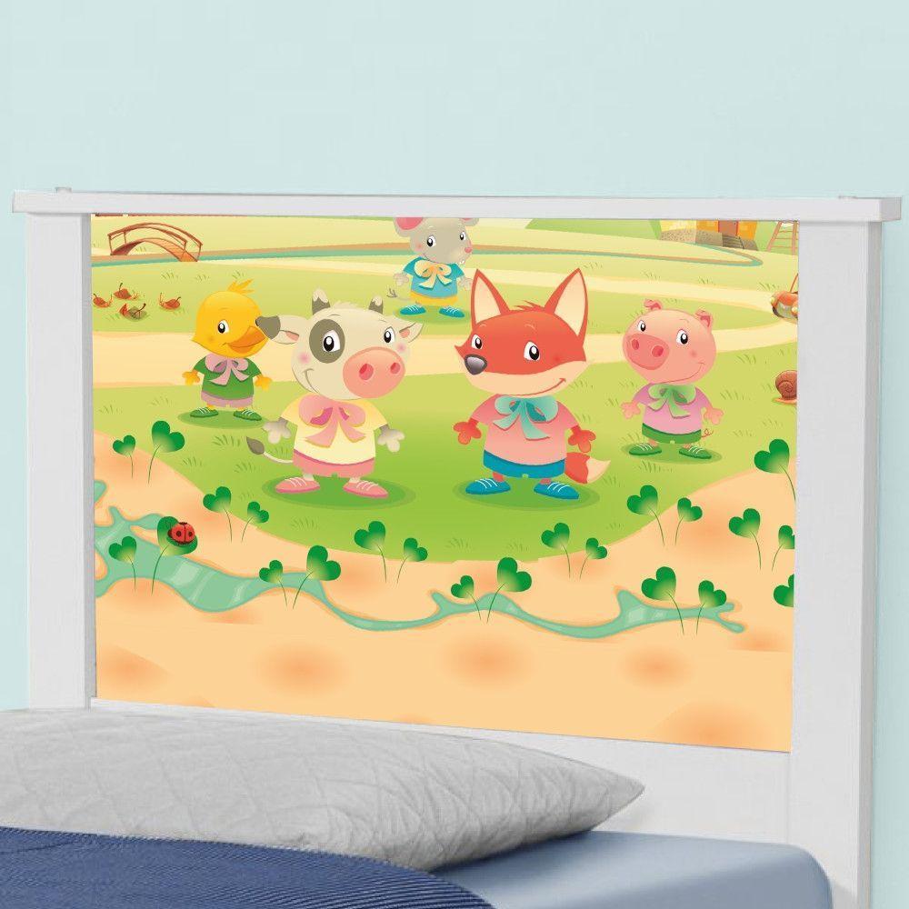 Bicama Juvenil Adesivada Fazendinha Animais Com Colchões - 3