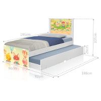 Bicama Juvenil Adesivada Fazendinha Animais Com Colchões