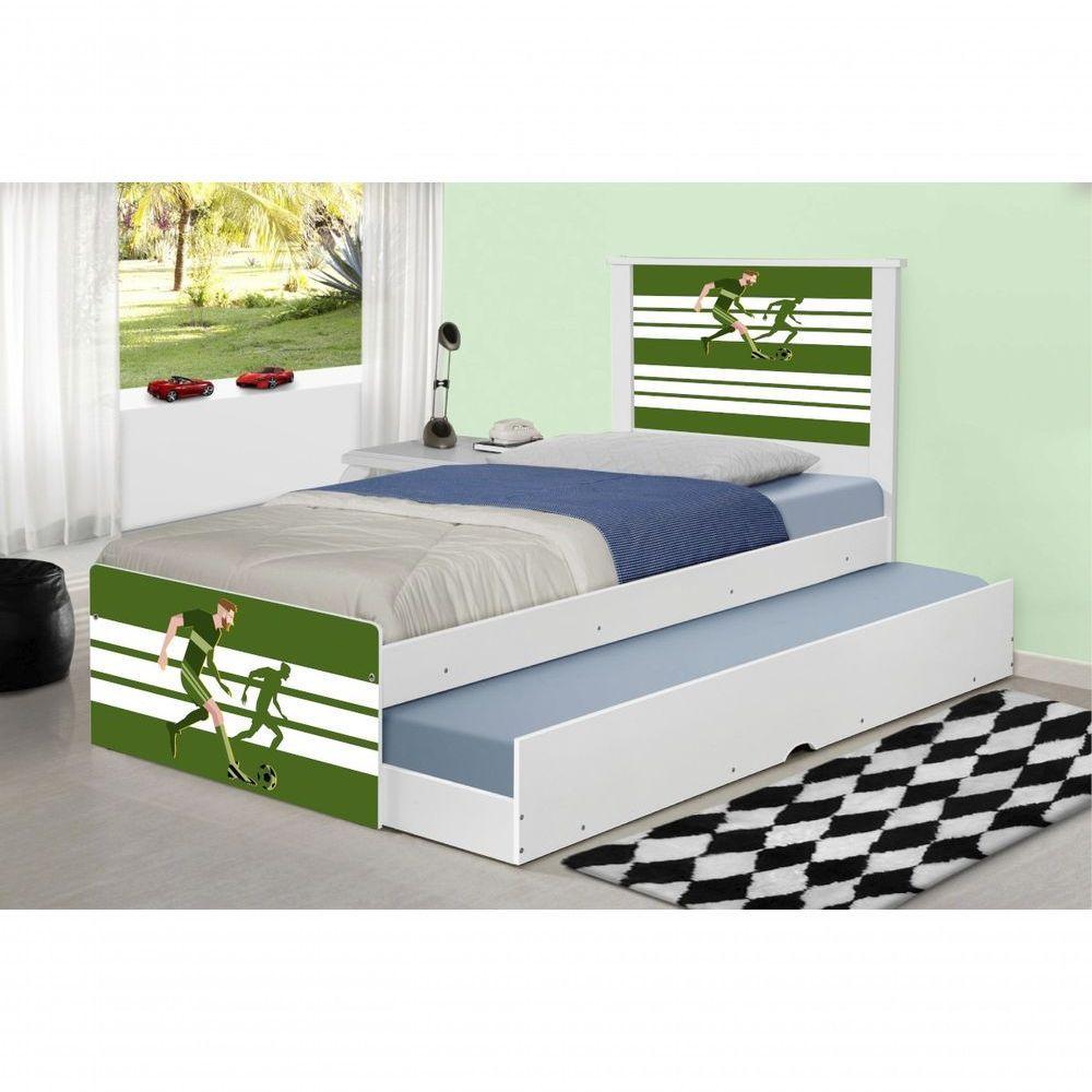 Bicama Juvenil Adesivada Futebol Jogador Com Colchões - 1