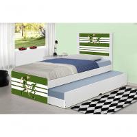 Bicama Juvenil Adesivada Futebol Jogador Com Colchões - 1