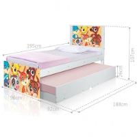 Bicama Juvenil Barcelona Adesivada Animais Com Colchões - 3